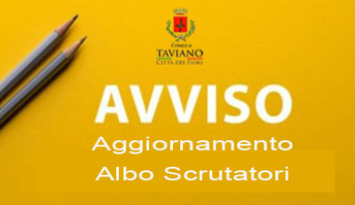 Avviso Aggiornamento Albo Scrutatori