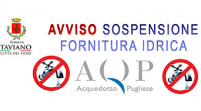 Avviso Sospensione Fornitura Idrica