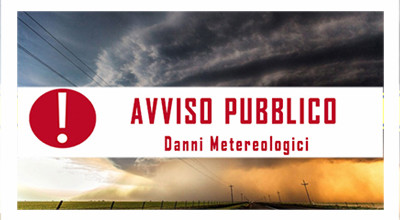 AVVISO PUBBLICO: RISARCIMENTO DANNI PER EVENTI METEREOLOGICI  DEL 12 NOVEMBRE...