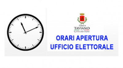 Ufficio Elettorale - Orari di Apertura al Pubblico