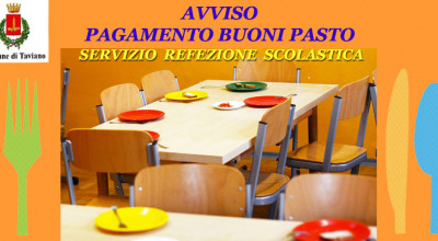 SERVIZIO REFEZIONE SCOLASTICA AVVISO PER IL PAGAMENTO DEI BUONI PASTO