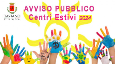 Avviso Pubblico - Interventi di Potenziamento dei Centri Estivi 2024