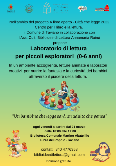 A Libro Aperto - Laboratori di Lettura 0/6 anni 