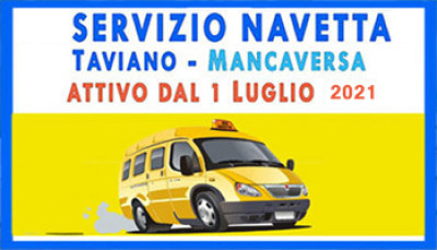 SERVIZIO NAVETTA TAVIANO/MANCAVERSA - Periodo Estivo 2021