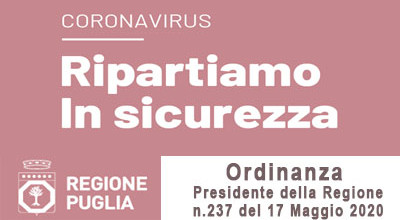 EMERGENZA CORONAVIRUS  - RIAPERTURA ATTIVITA' ECONOMICHE E PRODUTTIVE 